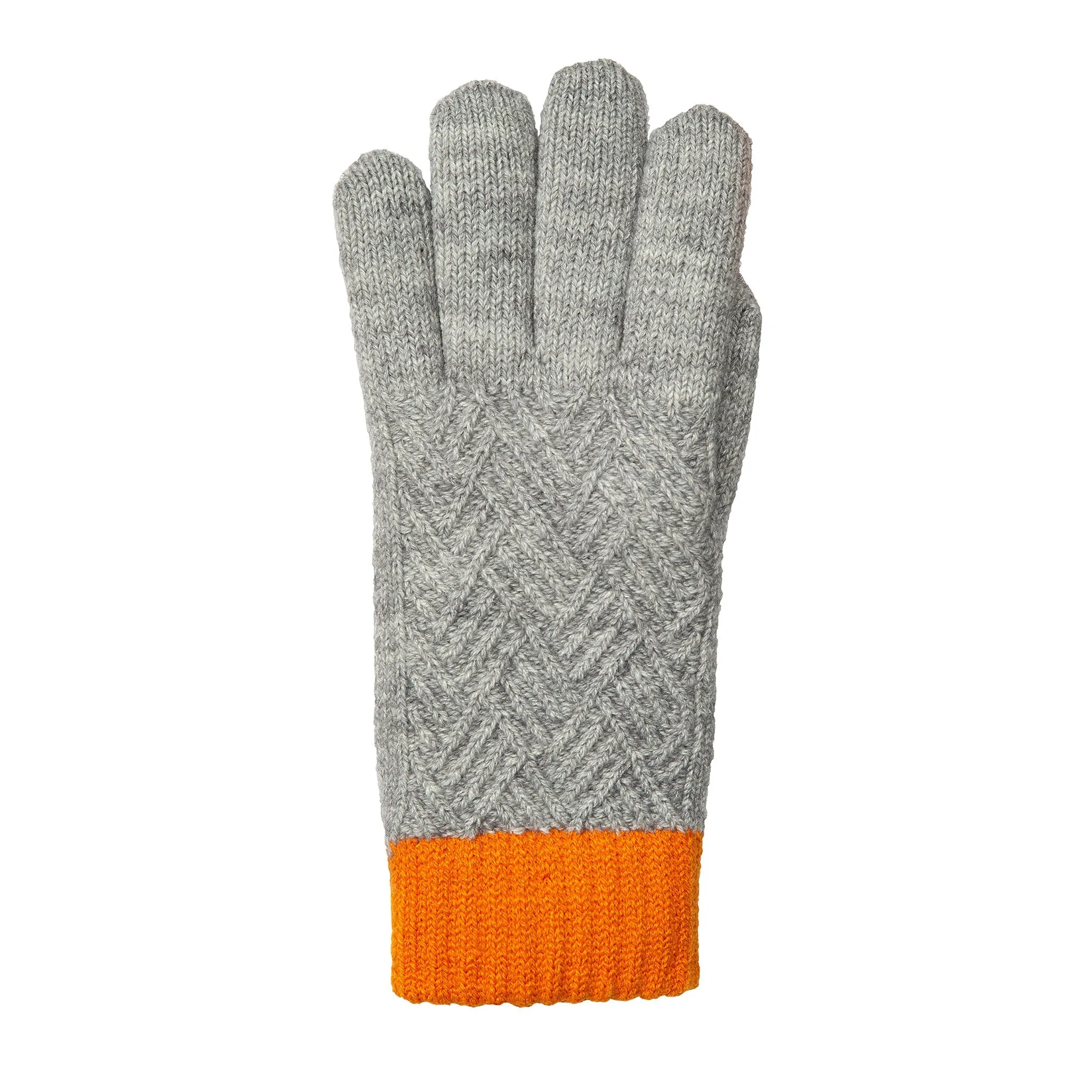 Women’s Patchwork Cable Knit Gloves