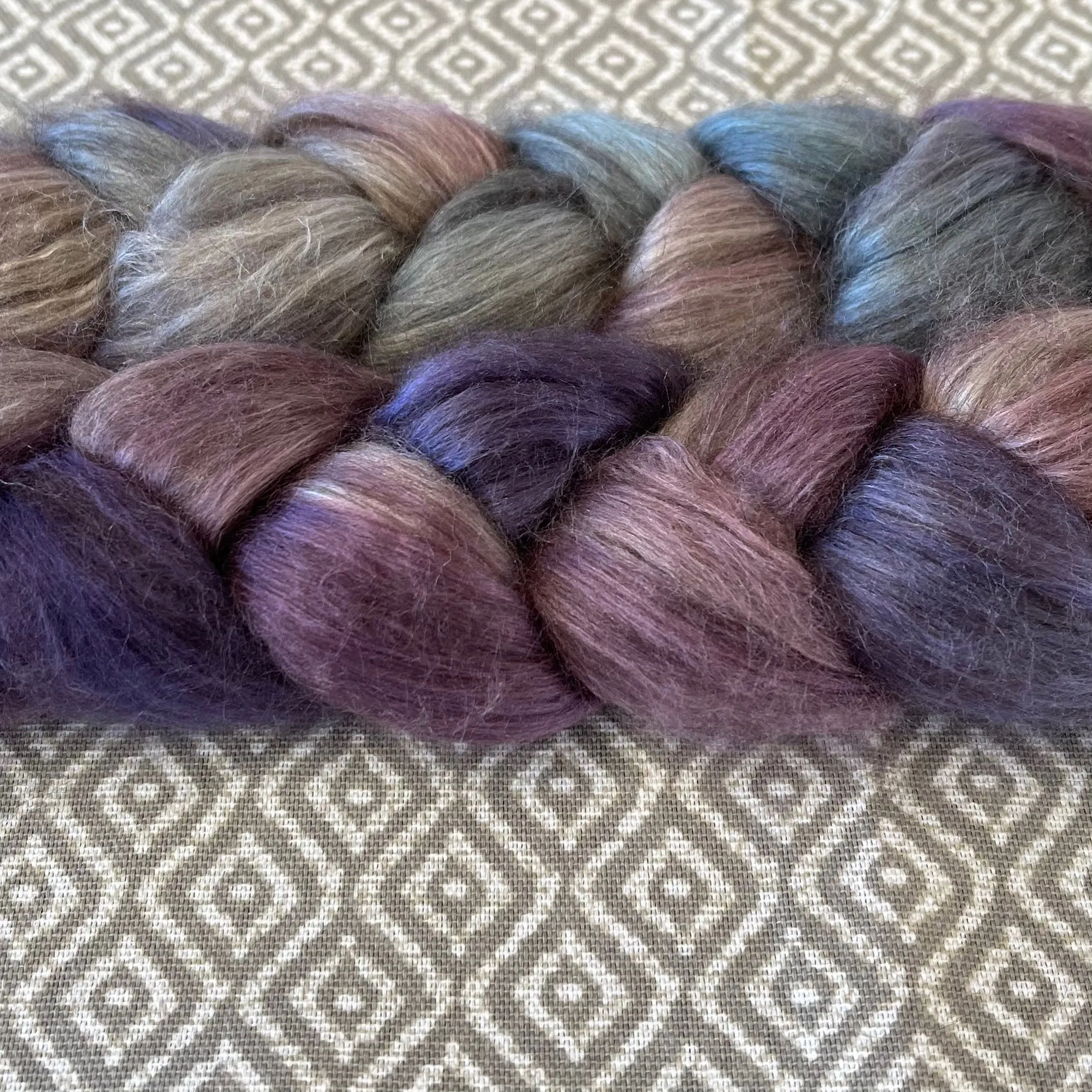 Yak Silk Roving - Amethyst