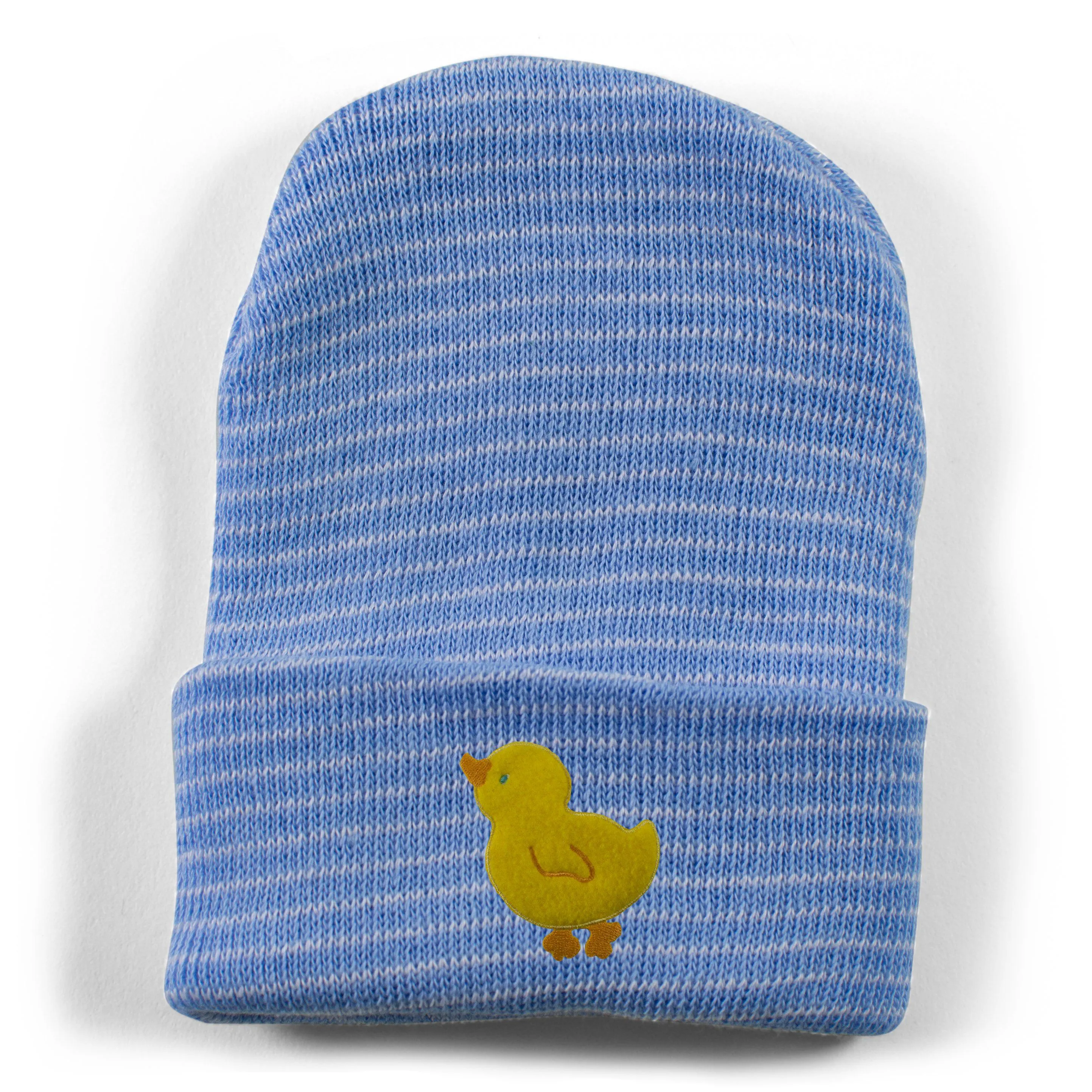 Yellow Duck Newborn Stripe Knit Cap