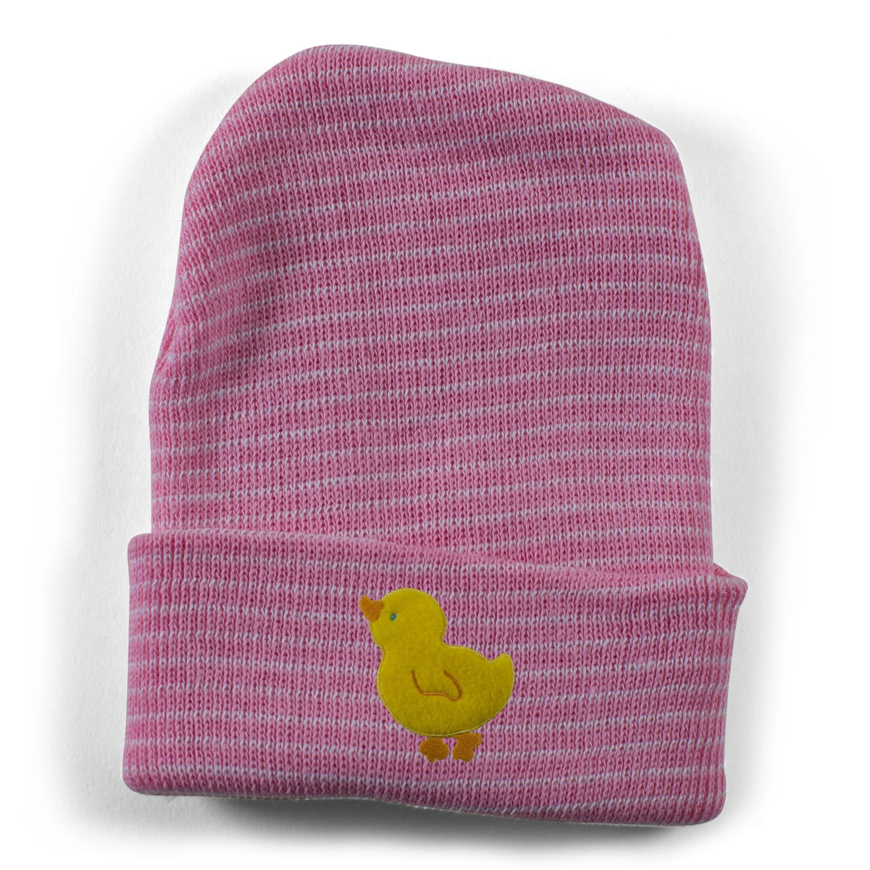 Yellow Duck Newborn Stripe Knit Cap