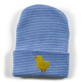 Yellow Duck Newborn Stripe Knit Cap