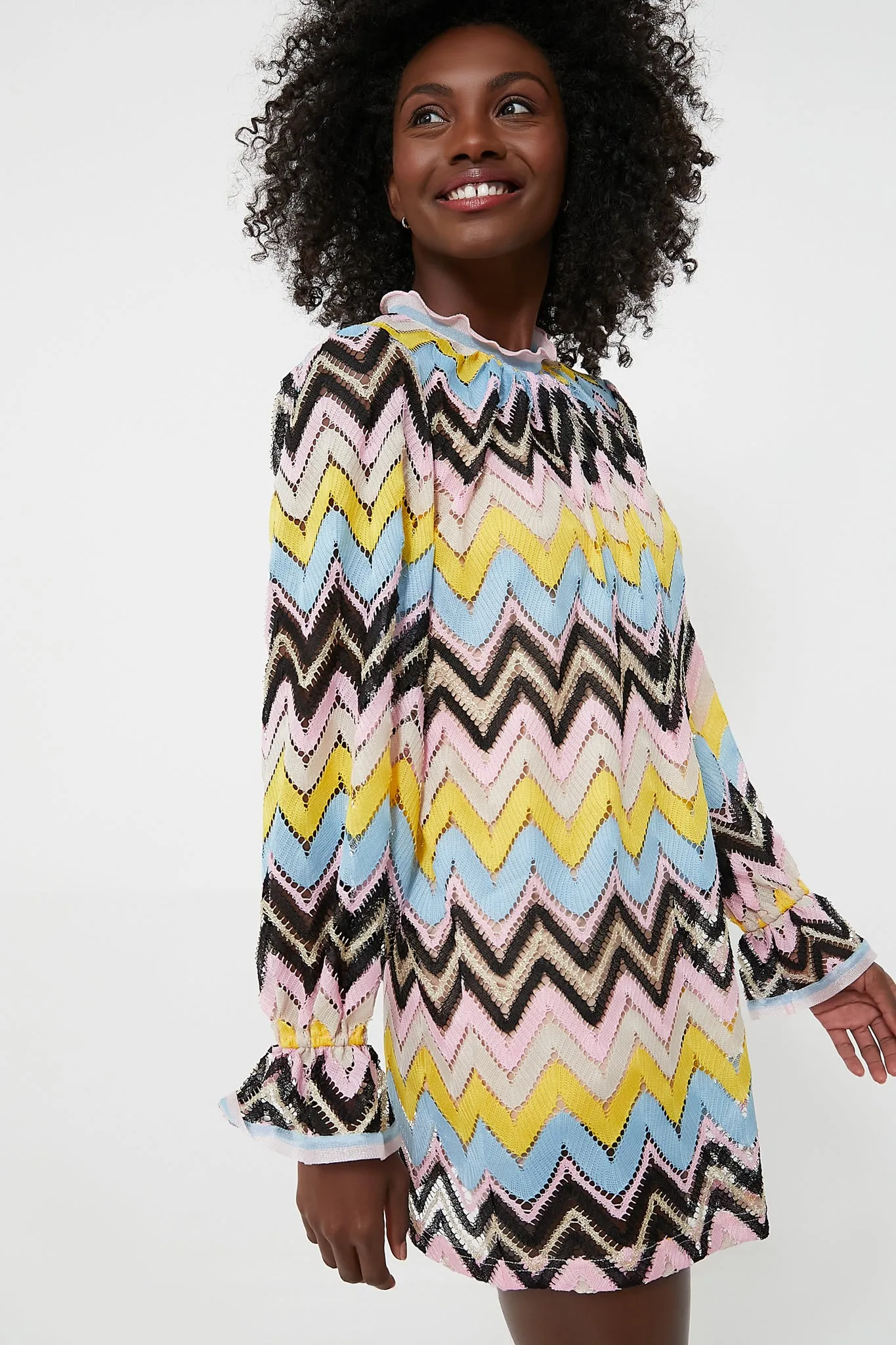 Yellow ZigZag Crochet Multi Dress