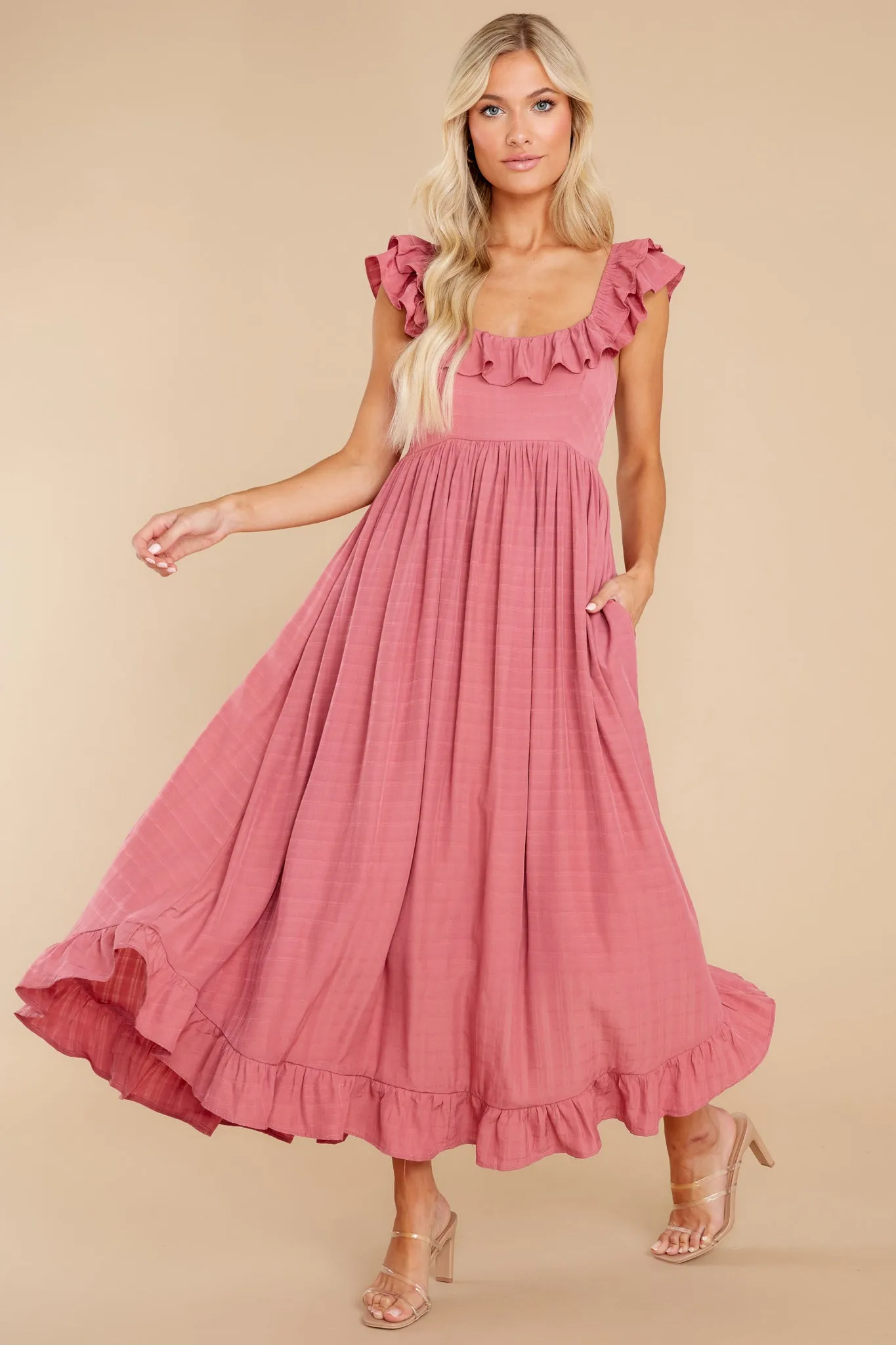 Your Dream Girl Rose Pink Midi Dress