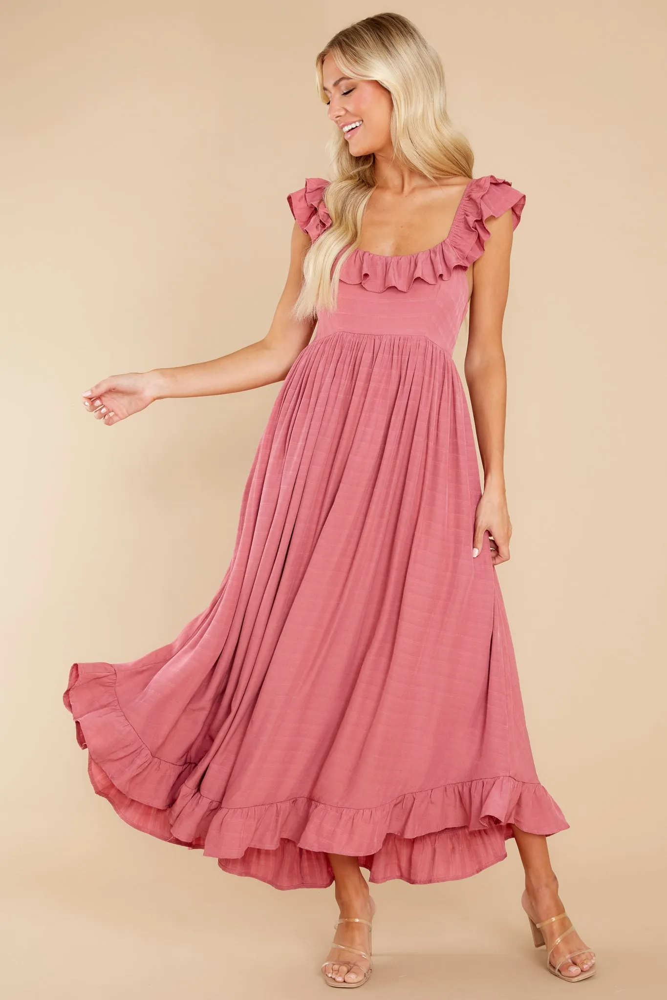 Your Dream Girl Rose Pink Midi Dress