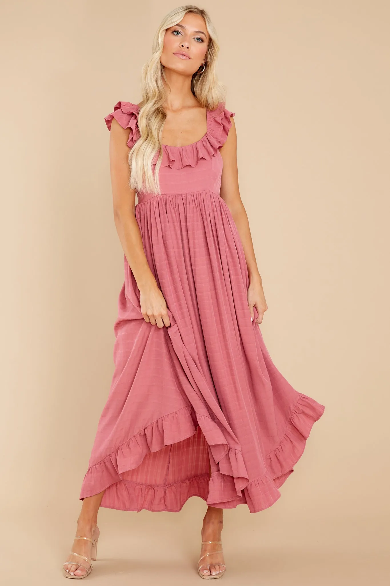 Your Dream Girl Rose Pink Midi Dress