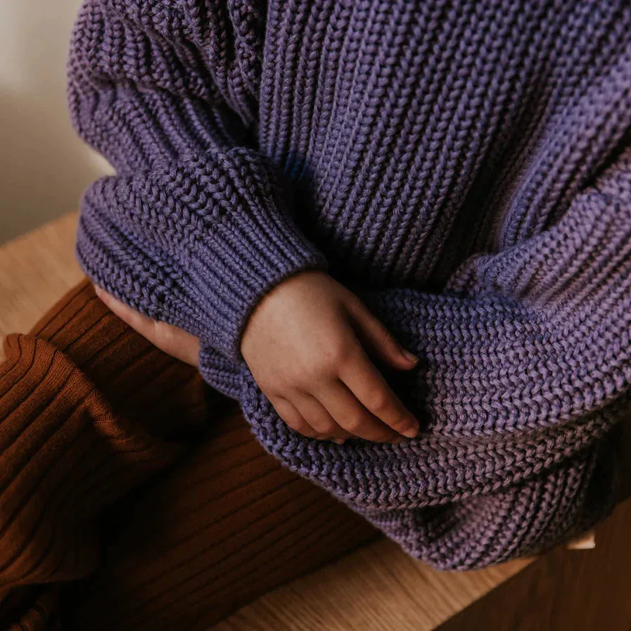 Yuki Chunky Knit Sweater | Violet